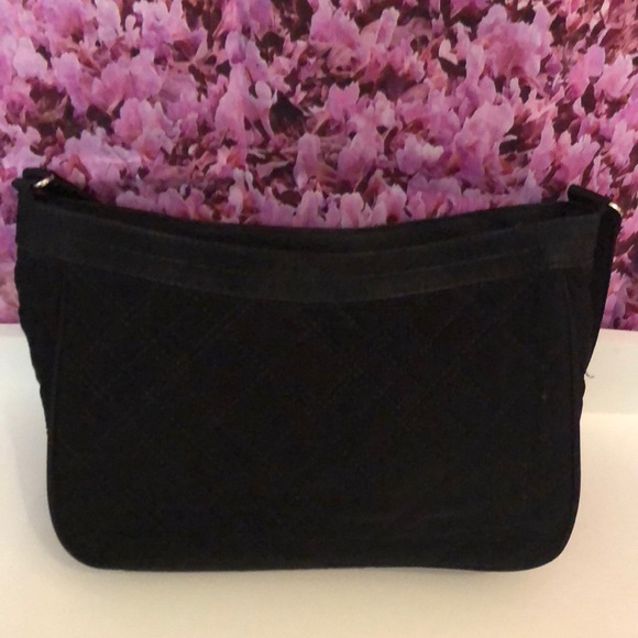 VERA BRADLEY NIOR ALL BLACK SHOULDER BAG - GUC - Picture 5 of 8